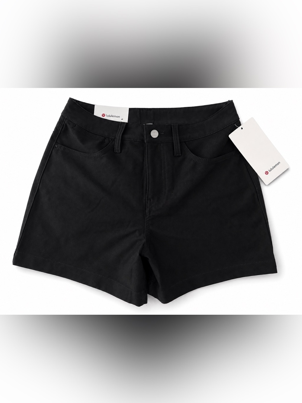 NWT Lululemon EasyFive Mid-Rise Shorts 4.5” Black Size 27 MSRP $98
